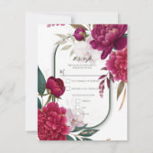 Berry Bloom Garden Floral Glam Hochzeit  Einladung (Vorderseite)