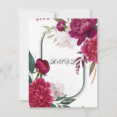 Berry Bloom Garden Floral Glam Hochzeit  Einladung (Rückseite)