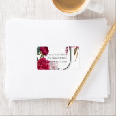 Berry Bloom Garden Floral Glam Wedding  Adressaufkleber (Insitu)