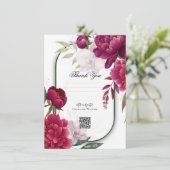 Berry Bloom Garden Floral Glam Wedding Einladung (Stehend Vorderseite)