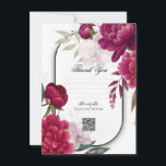 Berry Bloom Garden Floral Glam Wedding  Einladung<br><div class="desc">Thank You Card. Check out other items in this matching suite.</div>