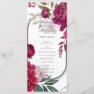 Berry Bloom Garten Florale Glam Hochzeit  Menükarte