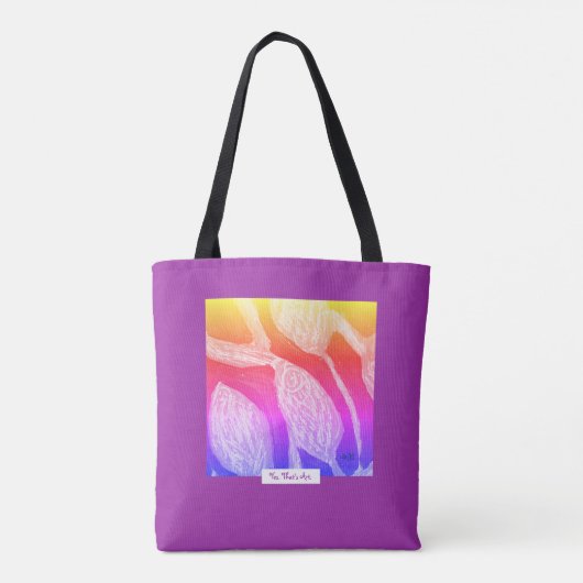 Berry&Blossom, Abstract Art Tasche (Rückseite)