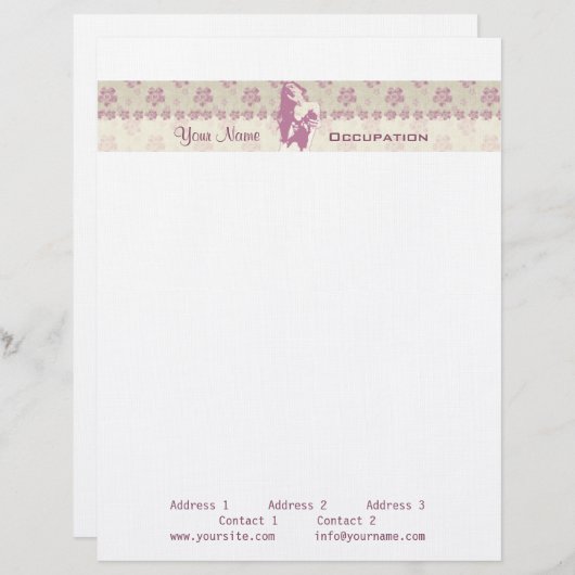 Berry Blossom - Letterhead Briefkopf (Vorne/Hinten)