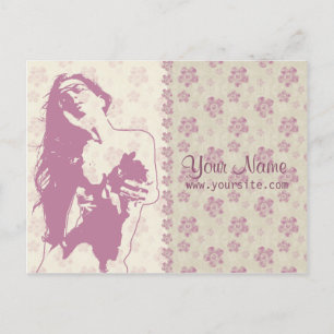 Berry Blossom - Post-, Antwort-Karte Postkarte
