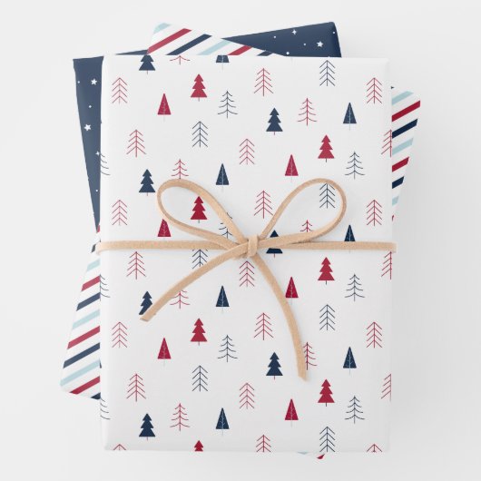 Berry Blue Christmas Wrapping Paper Sheets Geschenkpapier Set (Beispiel)
