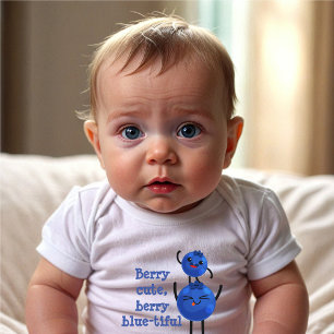 Berry Blue-tiful: Adorable Blaubeer Baby Bodysuit Strampler