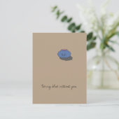 "Berry blue without you" Postkarte (Stehend Vorderseite)
