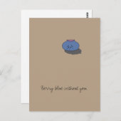 "Berry blue without you" Postkarte (Vorne/Hinten)