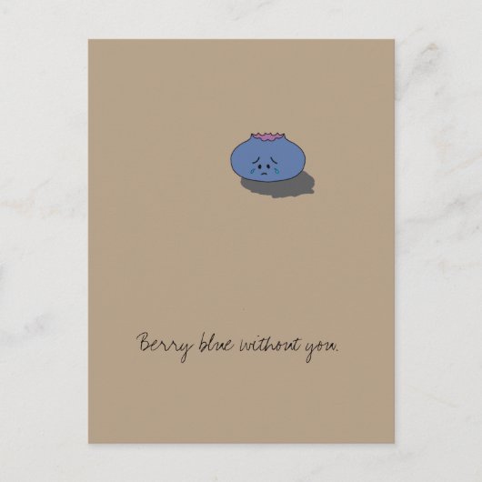 "Berry blue without you" Postkarte (Vorderseite)