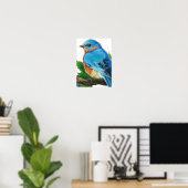 Berry Bluebird Poster (Heimbüro)