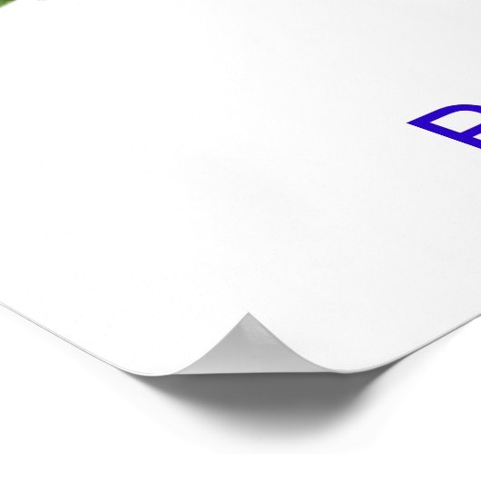 Berry Bluebird Poster (Ecke)