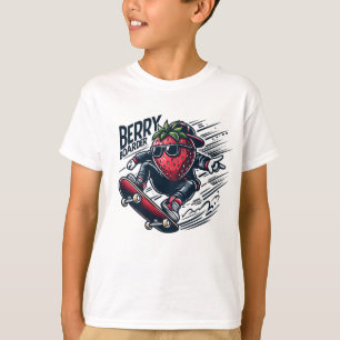 Berry Boarder - Skateboarding Strawberry T-Shirt
