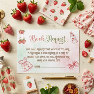 Berry Boho Girl Babyparty Bücher für Baby Begleitkarte