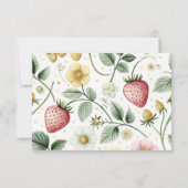 Berry Botanical Charm Brautparty Dankeskarte (Rückseite)