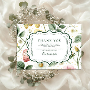 Berry Botanical Charm Brautparty Dankeskarte