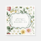 Berry Botanical Charm Brautparty Serviette (Vorderseite)