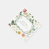 Berry Botanical Charm Brautparty Serviette (Ecke)