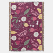 Berry Botanical Throw – Kuschel-Decke (Deep Decke (Vorderseite Vertikal)