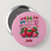 Berry Bow Süß Kindergarten Chic Button (Vorne & Hinten)