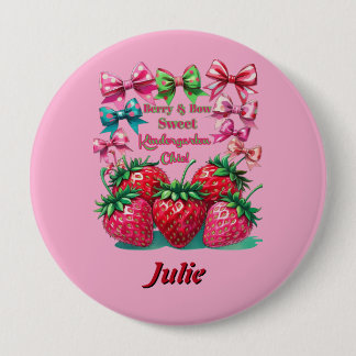 Berry Bow Süß Kindergarten Chic Button