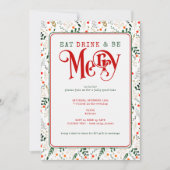 Berry Branch essen, Drink Be Frohe Weihnachts Potl Einladung (Vorderseite)