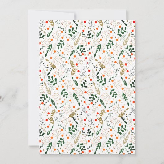 Berry Branch essen, Drink Be Frohe Weihnachts Potl Einladung (Rückseite)