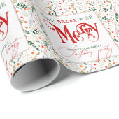 Berry Branch essen, trinken Sie frohe Weihnachten Geschenkpapier (Rolleneckpunkt)