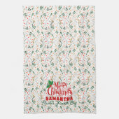 Berry Branch Santa's Lieblings-Koch Weihnachts-Par Geschirrtuch (Vertikal)