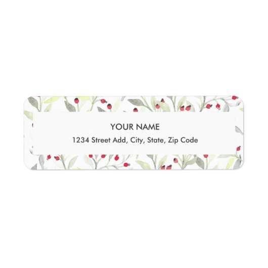 Berry Branches - benutzerdefiniertes Rücksendeadre (Vorne)