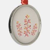 Berry Branches Silbernes Ornament (Rechts)
