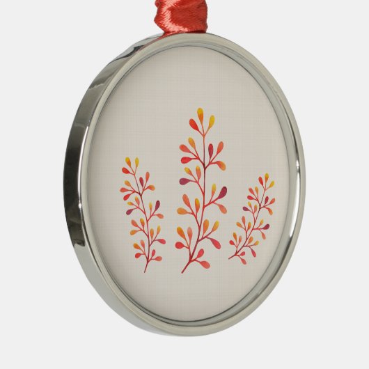 Berry Branches Silbernes Ornament (Rechts)