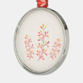 Berry Branches Silbernes Ornament (Links)