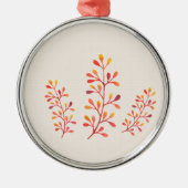 Berry Branches Silbernes Ornament (Vorne)