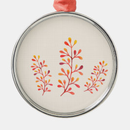 Berry Branches Silbernes Ornament