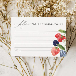 Berry Brautparty Advice Card Berry Sweet Dankeskarte