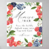 Berry Brautparty Mimosa Bar Station Signa Poster (Vorne)
