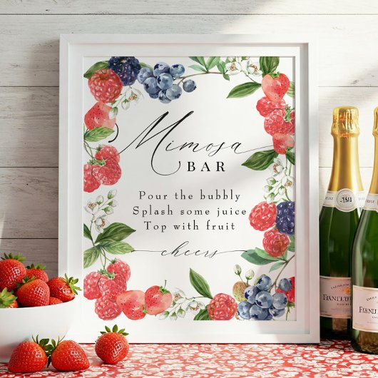 Berry Brautparty Mimosa Bar Station Signa Poster