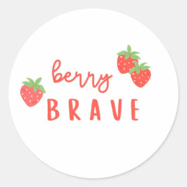berry brave childhood cancer sick ill kids cute runder aufkleber