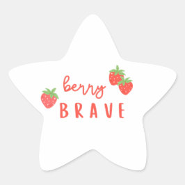 berry brave childhood cancer sick ill kids cute Stern-Aufkleber