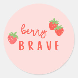 berry brave childhood cancer sick kids cute runder aufkleber