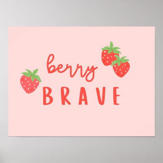berry brave childhood cancer sick kids digital  poster (Vorne)