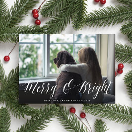 Berry & Bright | Fotokarte für den Urlaub Feiertagskarte