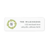 Berry & Bright | Holiday Monogram Rücksendeadresse (Vorne)