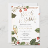 Berry Brunch und Bubbly Bridal Dusche Einladung (Vorderseite)