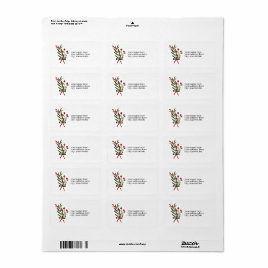Berry Bundle Address Label Adressaufkleber (Vorne)