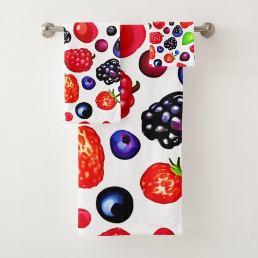 Berry Burst: Fruchtmuster Badhandtuch Set (Insitu)