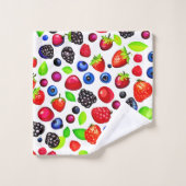 Berry Burst: Fruchtmuster Badhandtuch Set (Waschlappen)