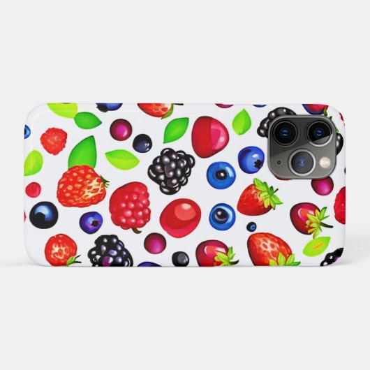 Berry Burst: Fruchtmuster Case-Mate iPhone Hülle (Rückseite (Horizontal))