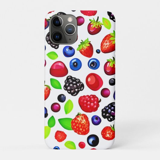 Berry Burst: Fruchtmuster Case-Mate iPhone Hülle (Rückseite)